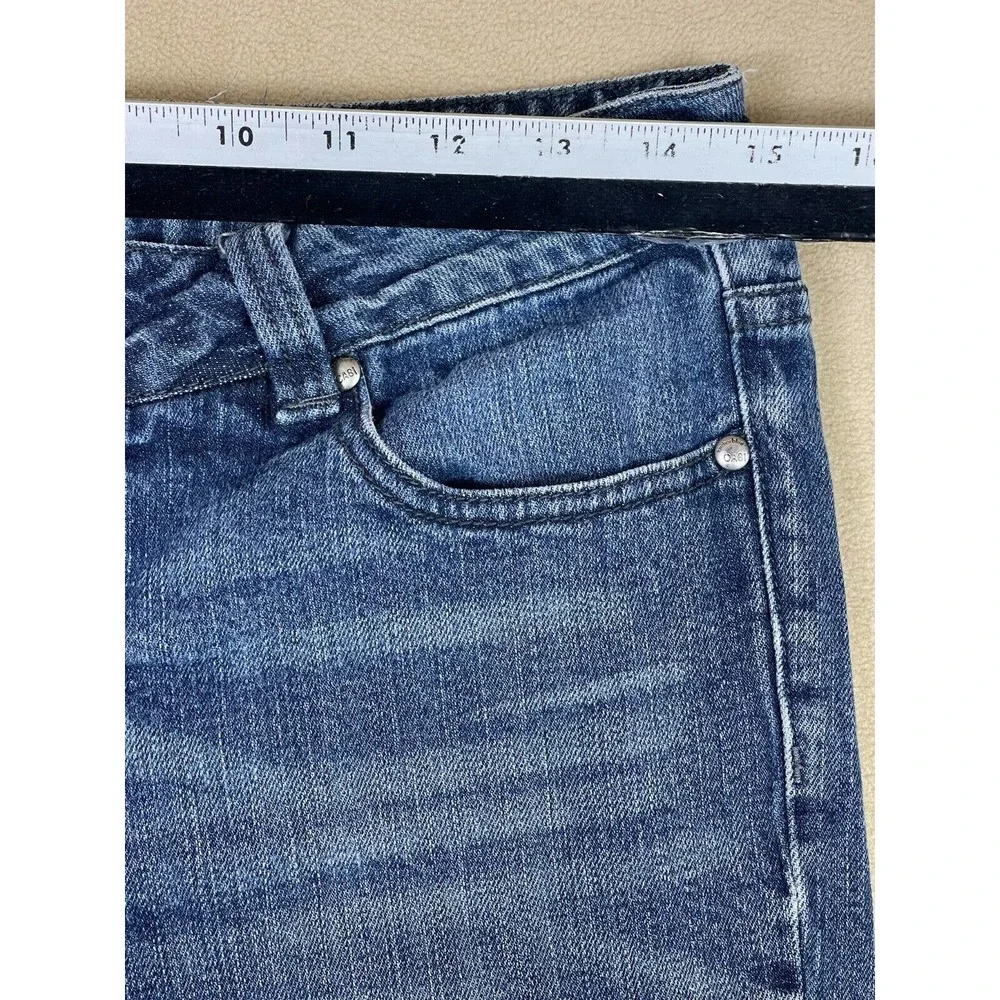 Anchor Blue Juniors 9S Skinny Jeans Low Rise Stretch Regular‎ Fit Blue Denim